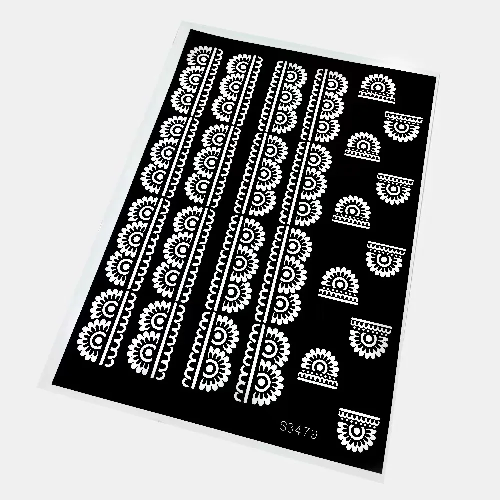 Wholesale India Henna Hollow Stencil Foot Back Wrist Bride Tattoos Hollow Sticker Hand drawn Tattoos Template Stencils