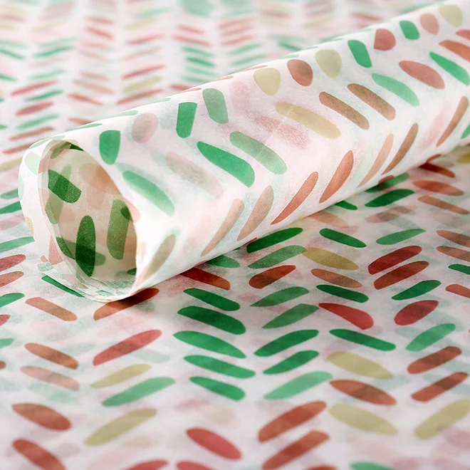 Custom Logo Printing  Colorful Floral Wrapping Paper Packaging Gift Wrap Tissue Paper