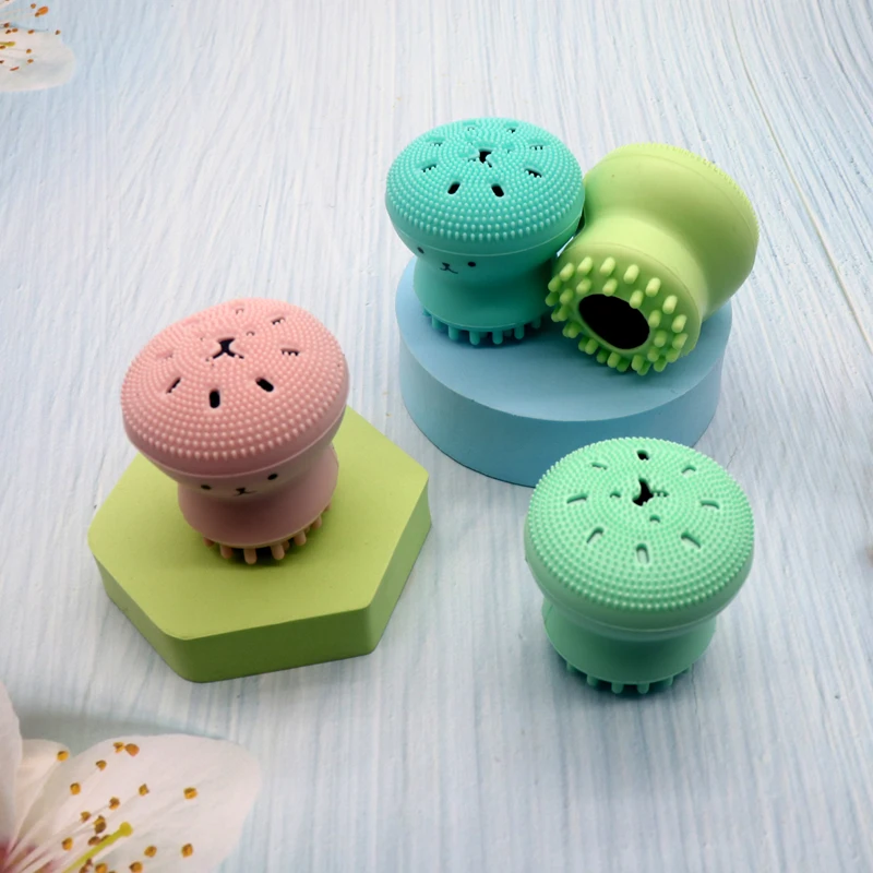 Portable Mini Silicone Octopus Shape Face Deep Cleanser Skin Care Tool Face Washing Brush Massage Exfoliator