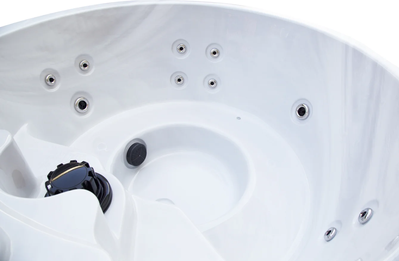 Modern Outdoor Hottub Balboa Control System White Freestanding Bathtub Portable Home Use Includes Stainless Steel Massage