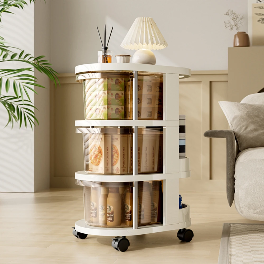 Colorful plastic storage trolley Large-capacity 2  3  4  5-layer foldable drawer storage trolley rack with wheel
