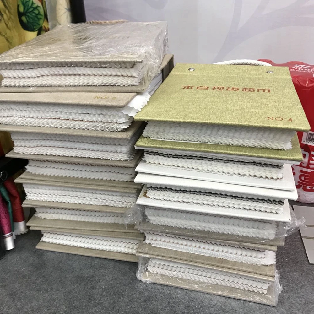 100% polyester printed fabric sample book