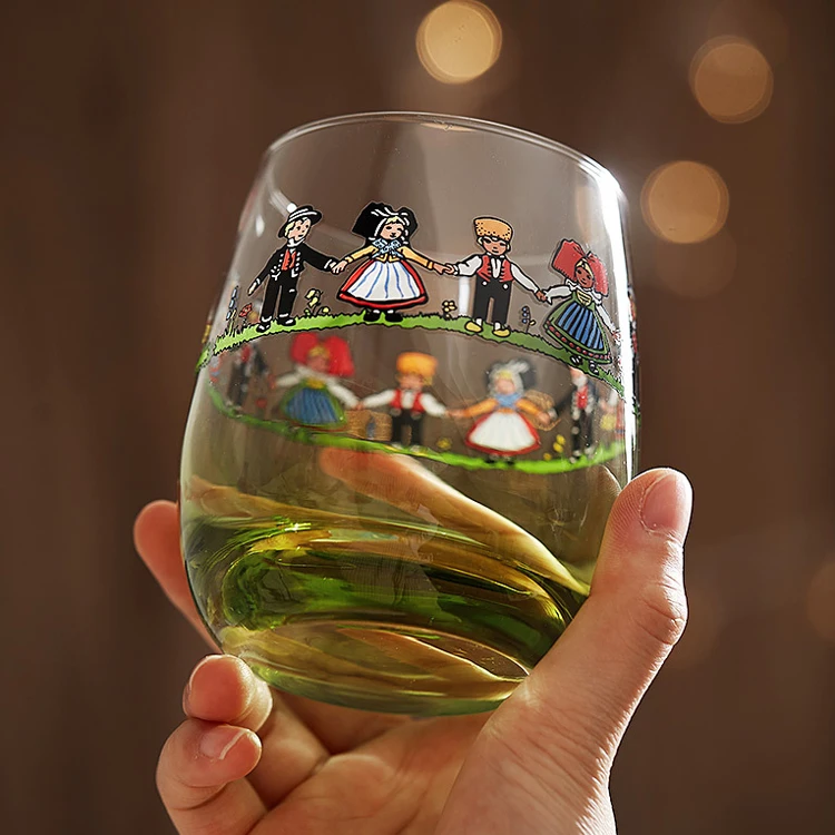 Стакан для маленького человека из Эльзаса, прозрачный стакан для питья в скандинавском стиле, стакан для вина без стакана