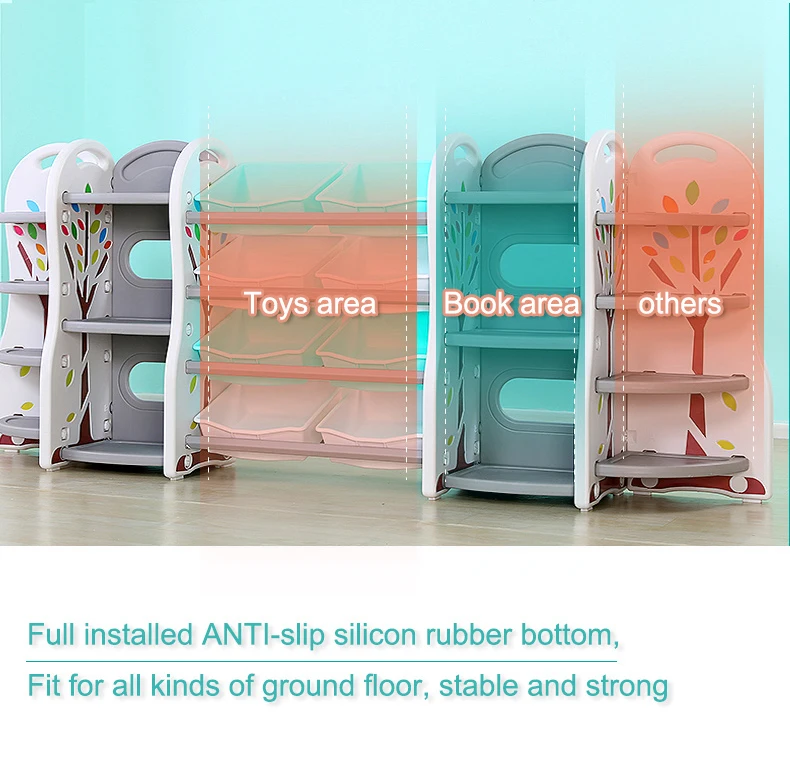 
kids bedroom shelf storage book toy shelf for 1- 6 