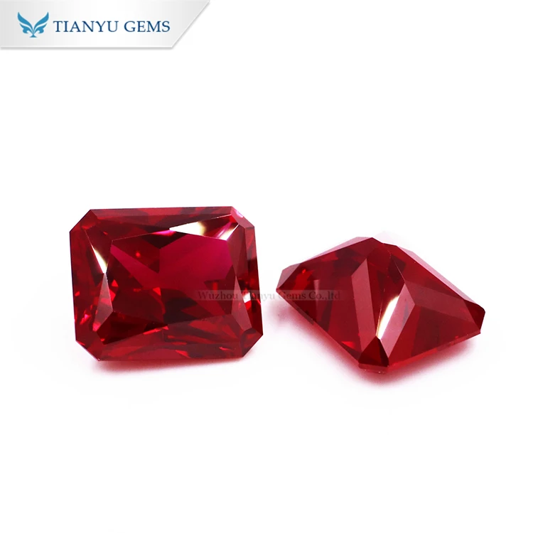 Tianyu Gems Wholesale 10*14mm Certified Perfect Cut Lab Grown Red Ruby Price Per Carat For Ring