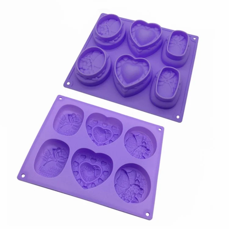BPA  Free 3D Flower Shaped Soap Candy Silicone Molds