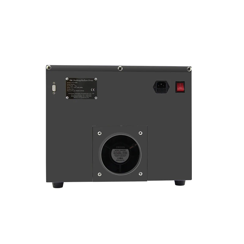 YX2520HL настольная Smd BGA оплавляющая печь паяльная машина 250x200 мм SMT автоматические печи с обратным потоком 1600 Вт для подогрева печатной платы