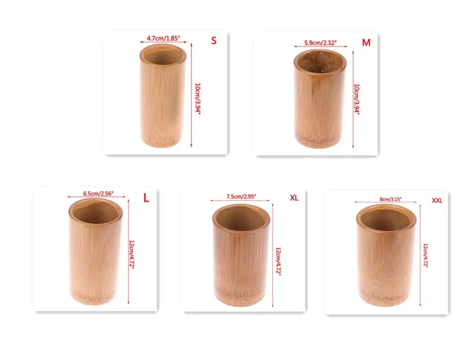 Aihao Brand 2024 Hot Product DropShipping 6cm Size 5PCS Hijama Cups Wholesale Bamboo Jar Cupping