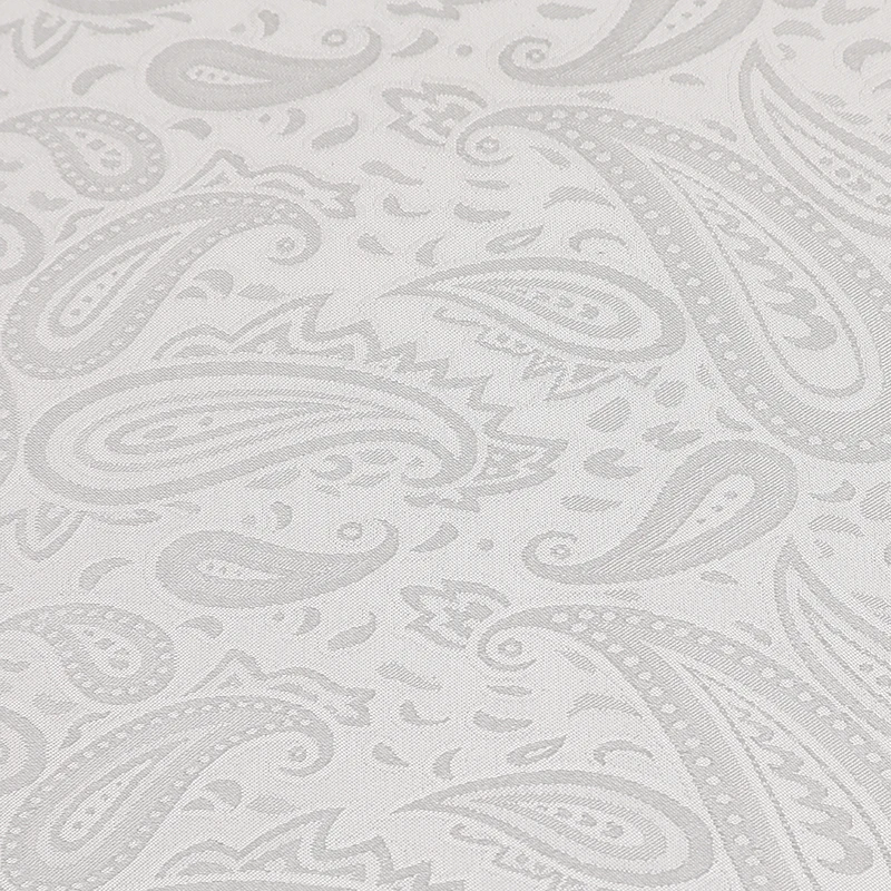 Wholesale Zhejiang Silk Aloe Shape White Jacquard 114cm 100% Silk Fabric