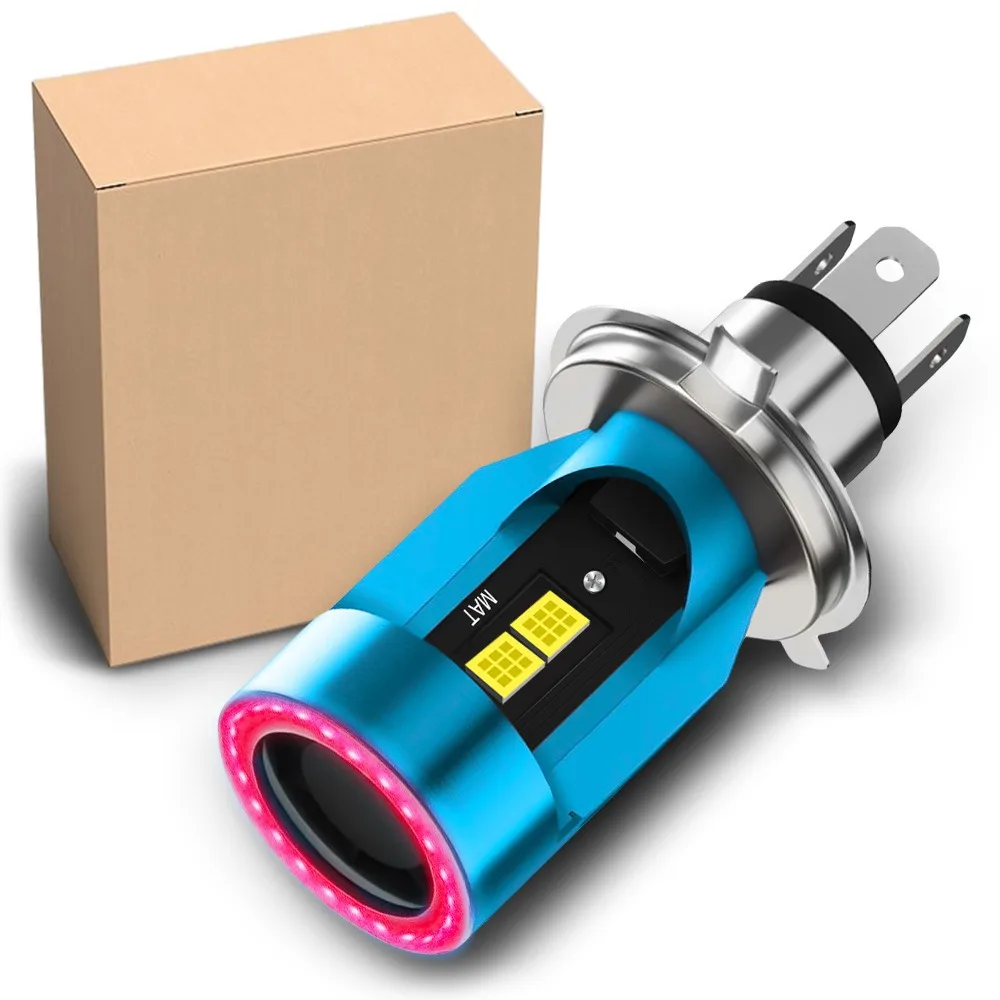 blue angle eyes led bulb H4 motorcycle led bulb motorcycle spare parts accesorios para motos motorcycle led headlights