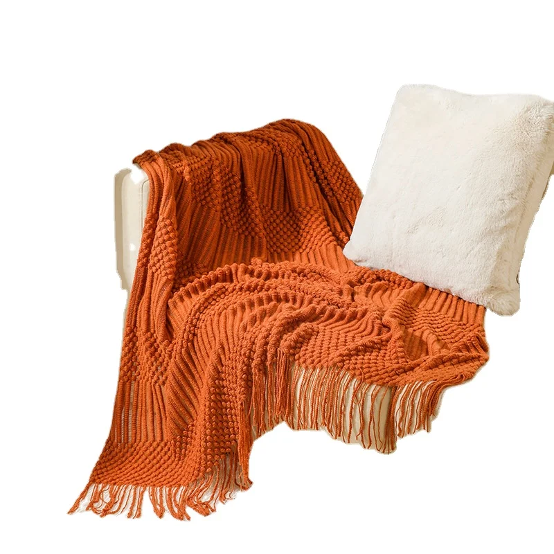 Hot Sale Cotton Knit Baby Blanket Custom Embroidered Name  Newborn Baby Gift Soft Breathable Blanket