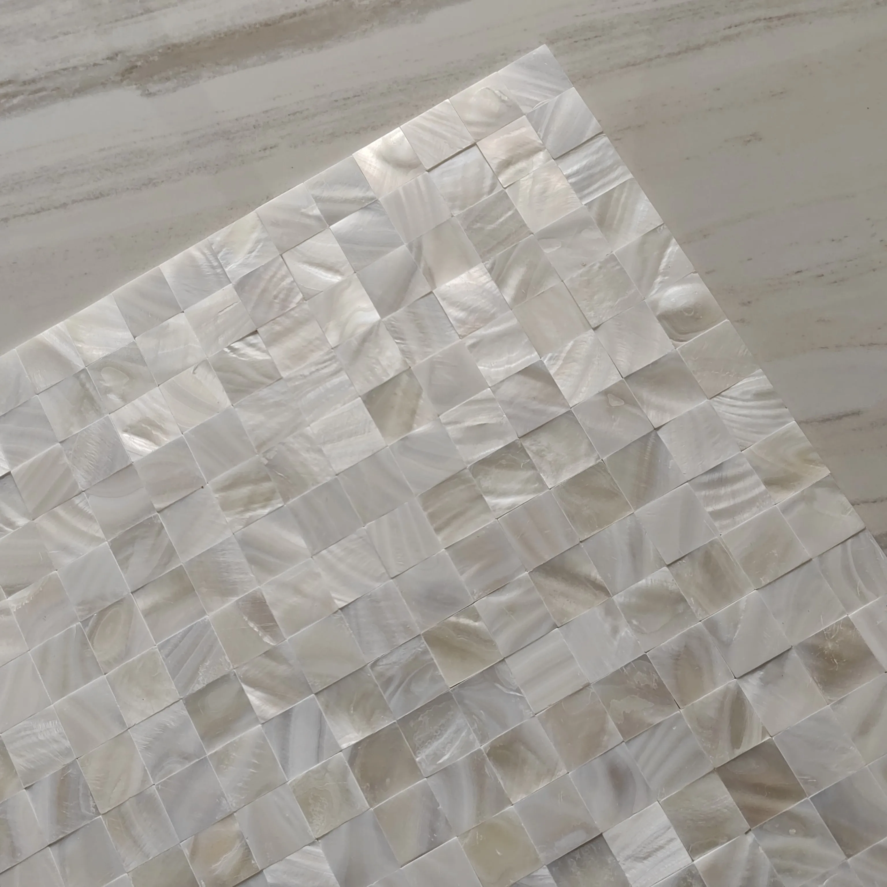 Natural Super White Seamless Mother Of Pearl Shell Mosaic Tiles Sheet Kitchen Backsplash