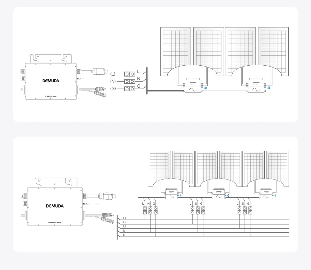 Solar micro inverter 600w 700W 800W power generation system pure sine wave intelligent photovoltaic grid-connected micro inverte