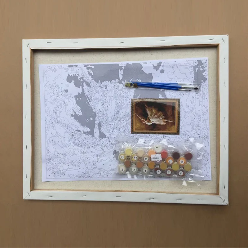 Цветной волк Diy картина по номерам Картина на холсте для гостиной и детей со всеми Бесплатные инструменты