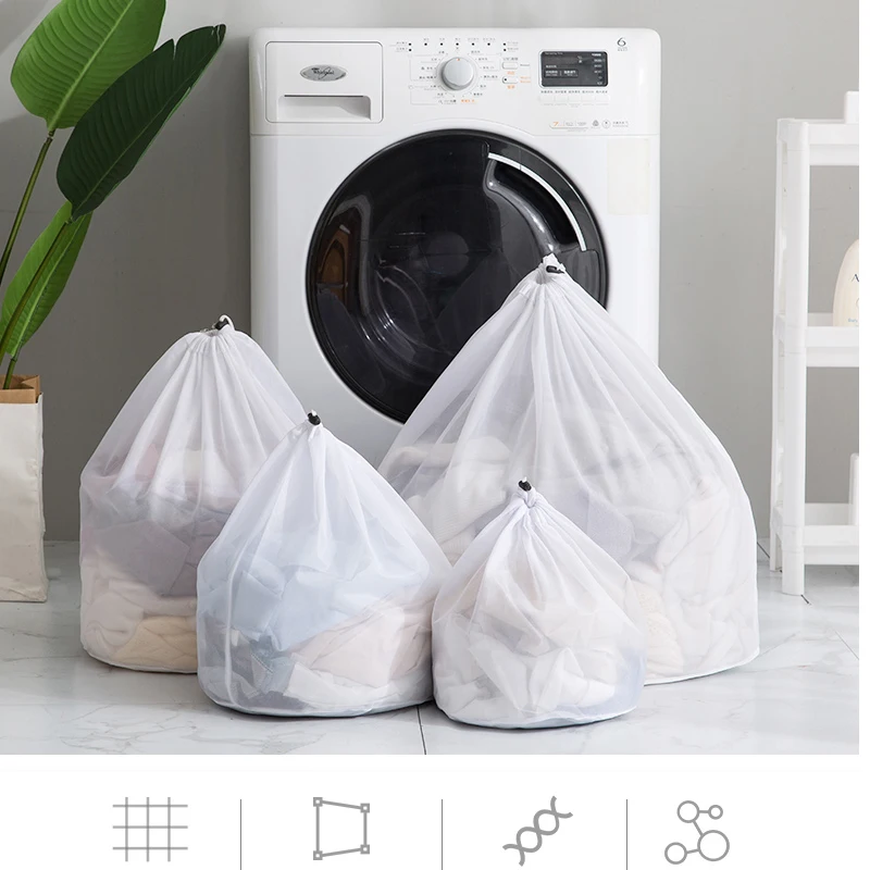 Laundry Bag Locking Drawstring Closure and Machine Washable Large Bags Will Fit a Laundry Basket