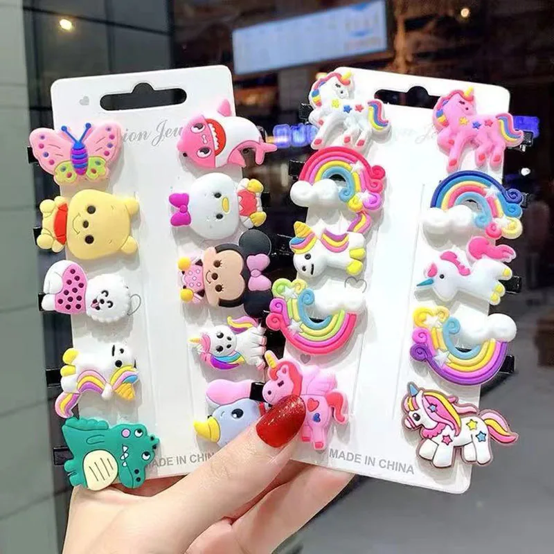 Cute Girl Rainbow Hairpins Cartoon Bobby Pin Hair Clips Girls Children Headband Kids Accessories