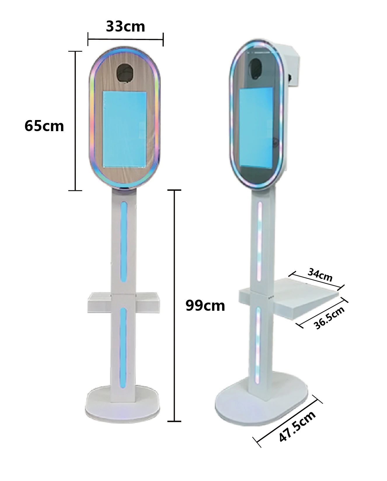 2023 dslr photo booth oval selfie photo booth selfie magic 15.6inch oval dslr photo booth machine