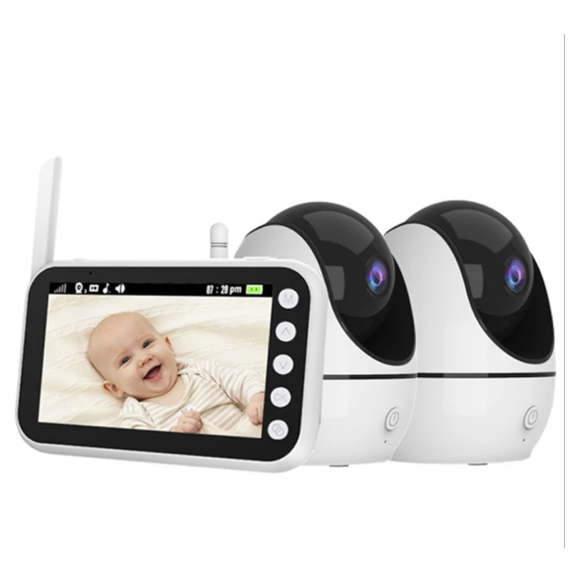 
Compact Video Baby Monitor with Camera and Audio Long Range Room Night Vision Two Way Talk Back Lullabies 