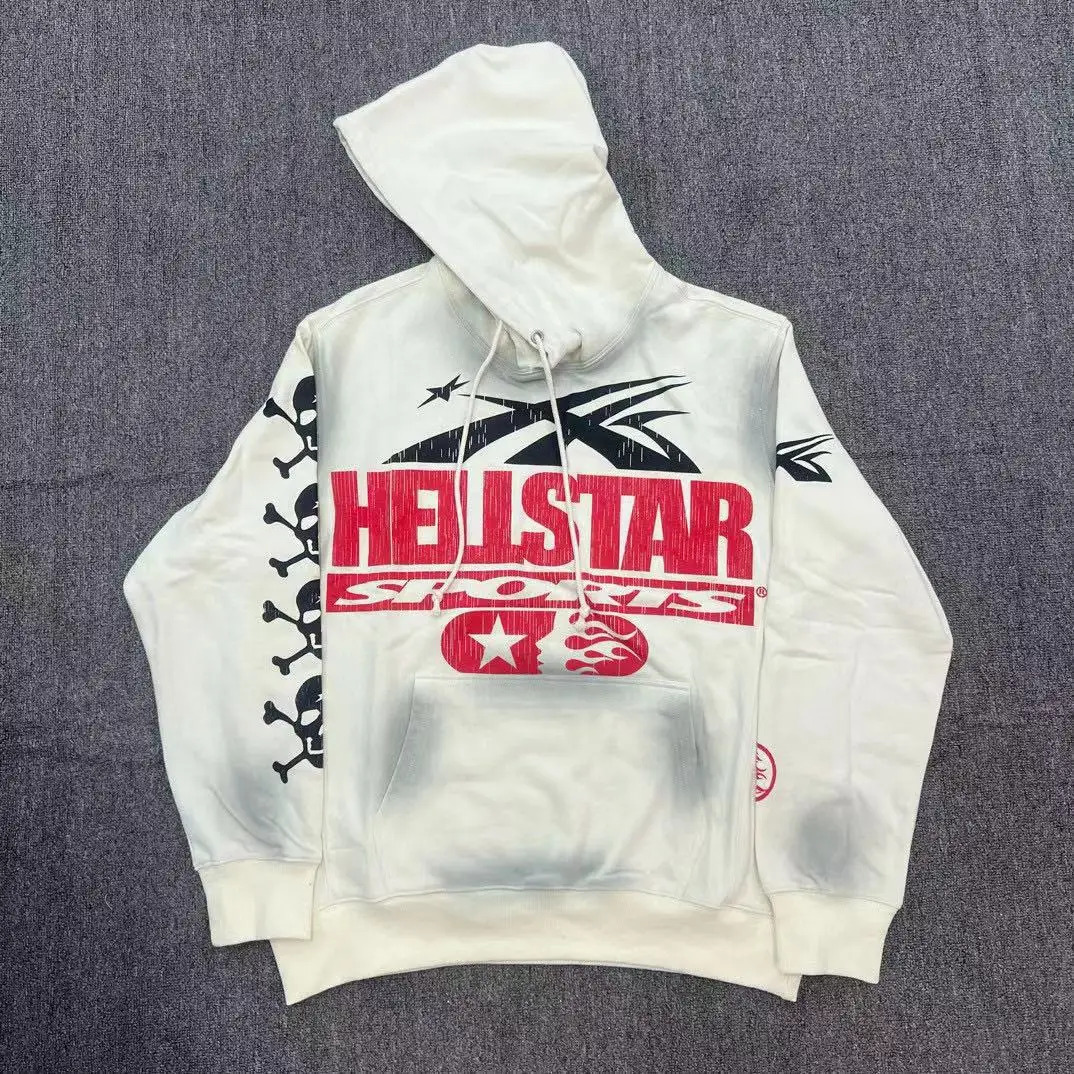 King Mcgreen Star High Street Tracksuit Cotton Casual Hoodies Pants Hip Hop Hellstar Loose Sportswear Pullover Tops Trousers