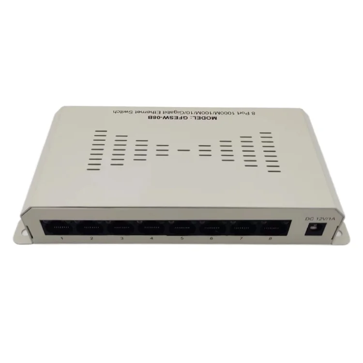 Hot Selling Product DC 12V 1A 8Port Metal Housing 1000M/100M/10M Gigabit Ethernet Switching Hub