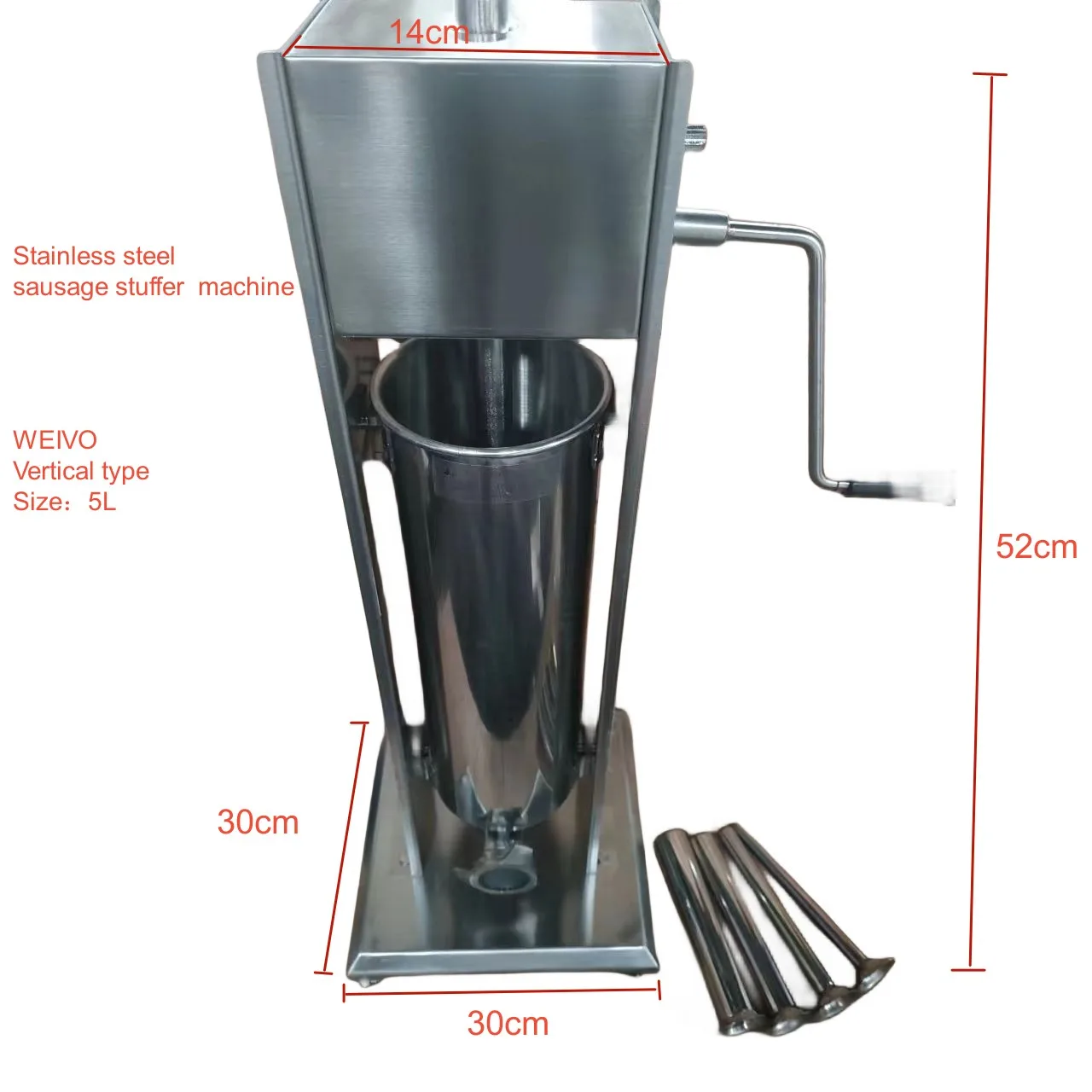 Hot Sale Kitchen Manual Stainless steel sausage stuffer machine for food processing