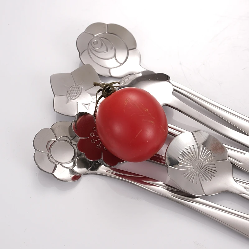 Reusable Fashionable Creative Variety Designs Stainless Steel Coffee Spoon Ice Cream Spoon metal gold spoon