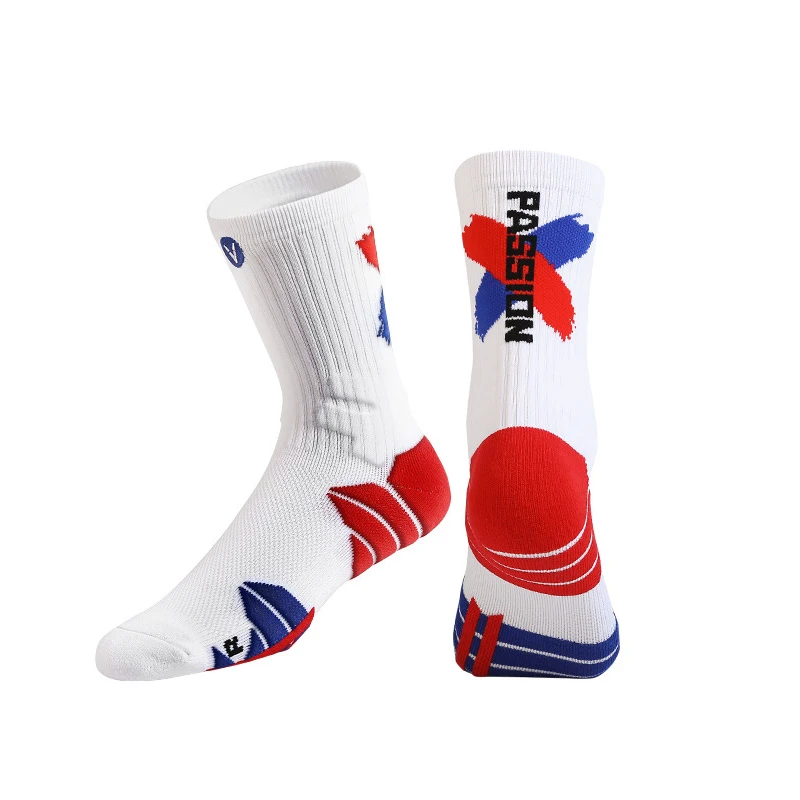 New design custom letter logo sport socks manufacturer