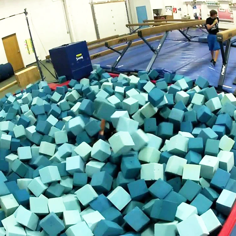 Cheap Price Foam Pit Gymnastics Foam Cubes Espuma Foam For Kids Playing Trampoline Pool