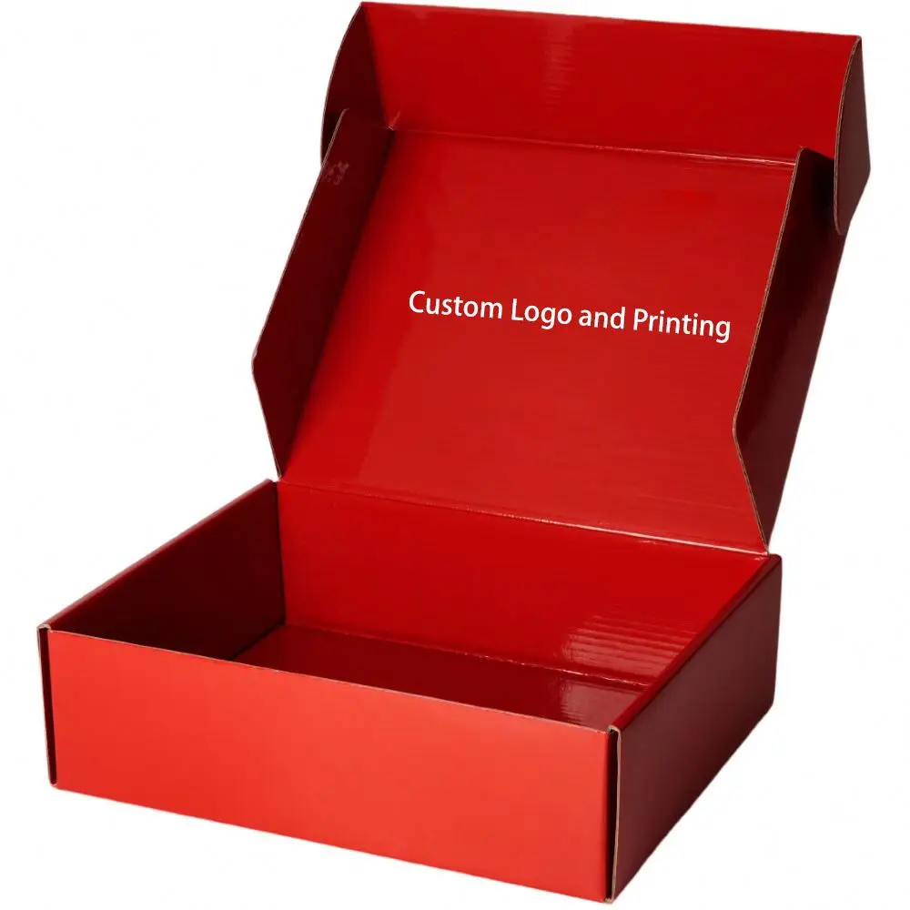 Luxury Hard Paper Shipping Mailer Boxes Gold Foil Custom Corrugated Cardboard Clothing Packaging Logo Box