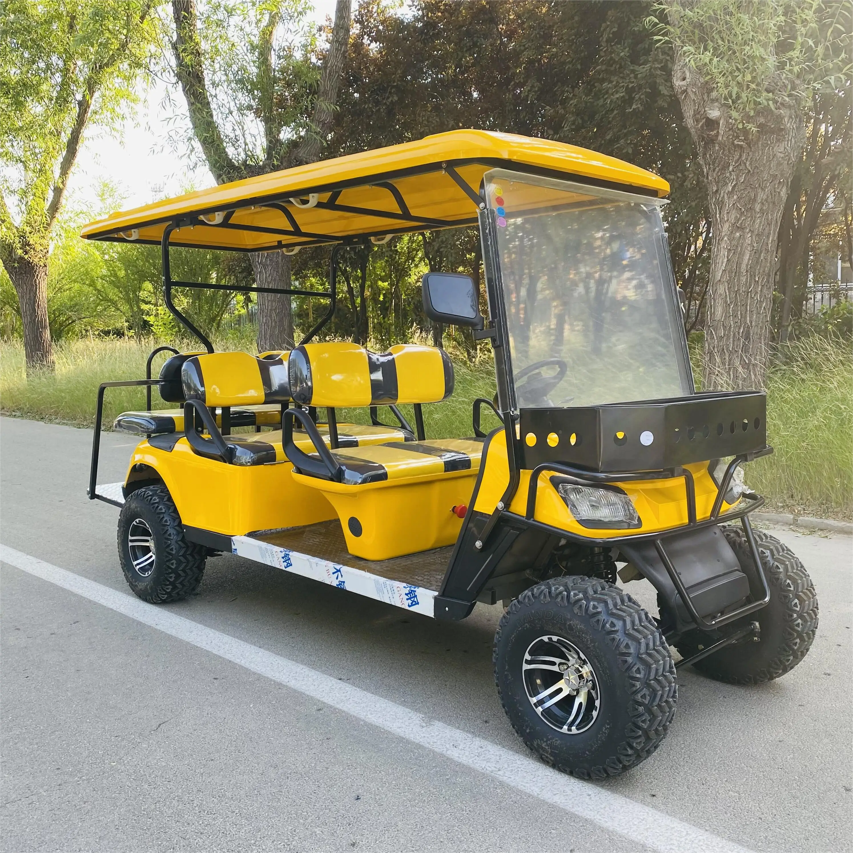 6~8 person new Design with speakers gasoline electric legal Golf Club Cart