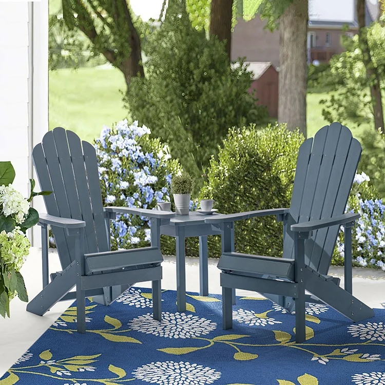  D-road High Quality Furniture Supplier Outdoor Folding Garden Wood Hdpe Adirondack