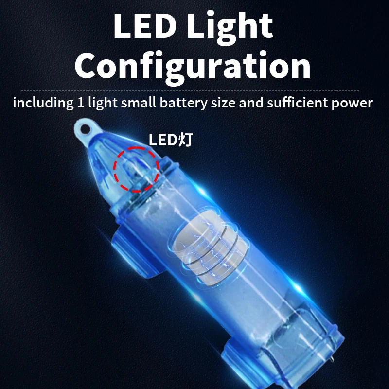 Deep Drop Fishing Light Attractor With Swivel LED Fishing Lures High Quality 5 Color Mini LED Underwater