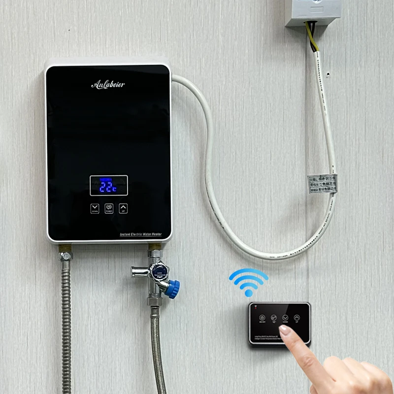 Multi point remote control high tech easy operate tankless water heater small size 220V 3.5-5.5kw fast hot