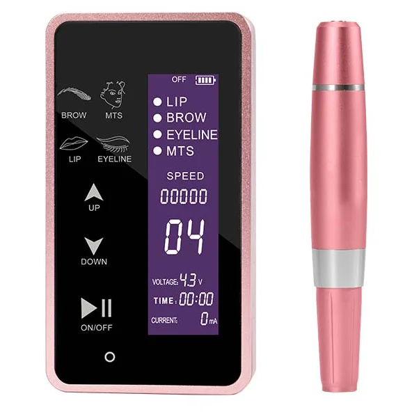 Factory Wholesale Aluminum Alloy Digital Permanent Makeup Tattoo Permanent Makeup Machine Tattoo Power Supply for sale