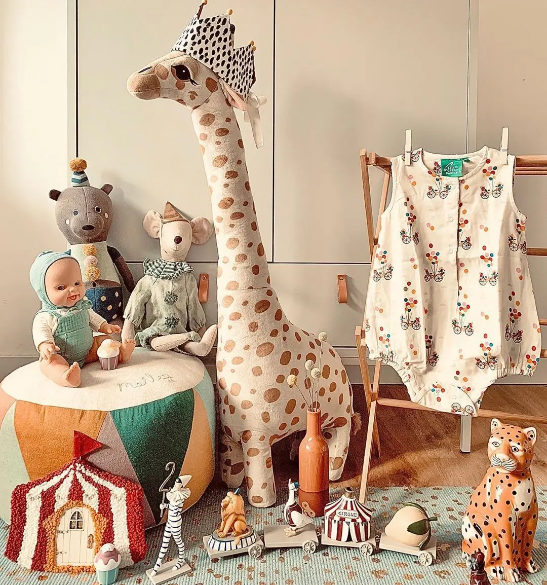 67cm Big Size ECO Recycle material Simulation Giraffe Plush Toy Pillow Soft Stuffed Giraffe Sleeping Doll Toy For Birthday