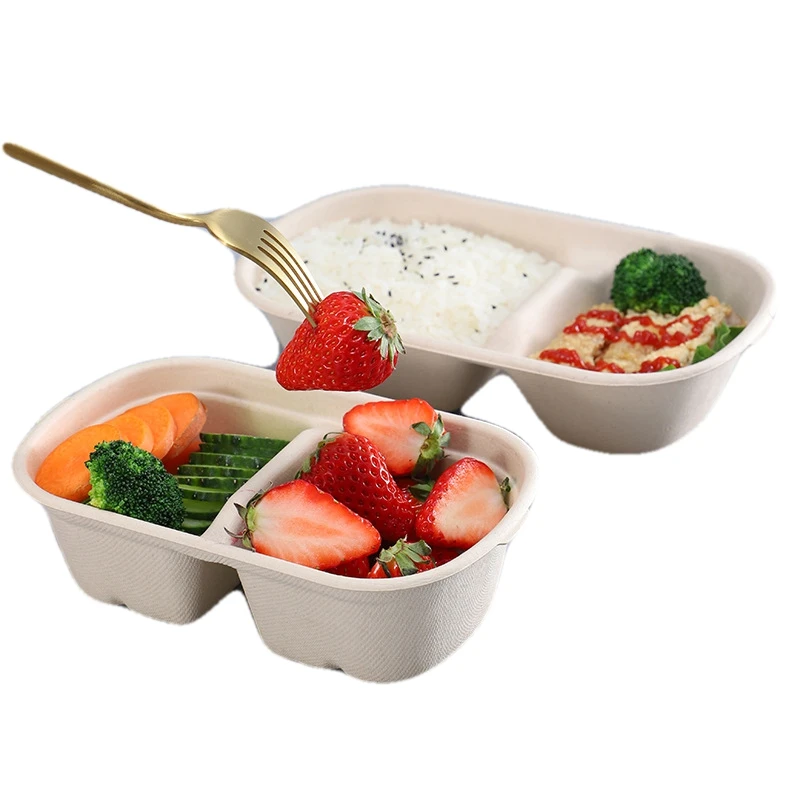 Bamboo Lunch Box Cornstarch Take Out To Go Containers Food Disposable food takeaway box