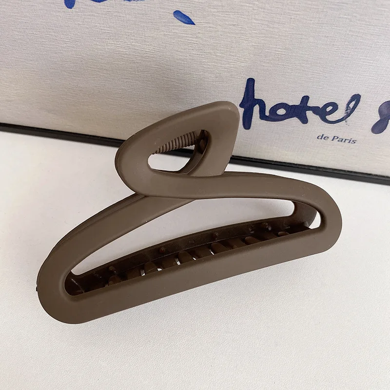 Korean Simple Frosted Hair Claw Women Versatile White Hair Shark Clips Large Back of Headband Hair Gripper Accessories For Girls