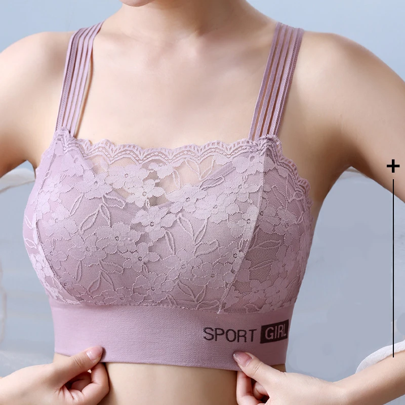 Factory Direct Low Price New Beauty Back Lace Wrap Tank Top Collect Side Breasts With Functional Bra Ladies Wholesale Spot