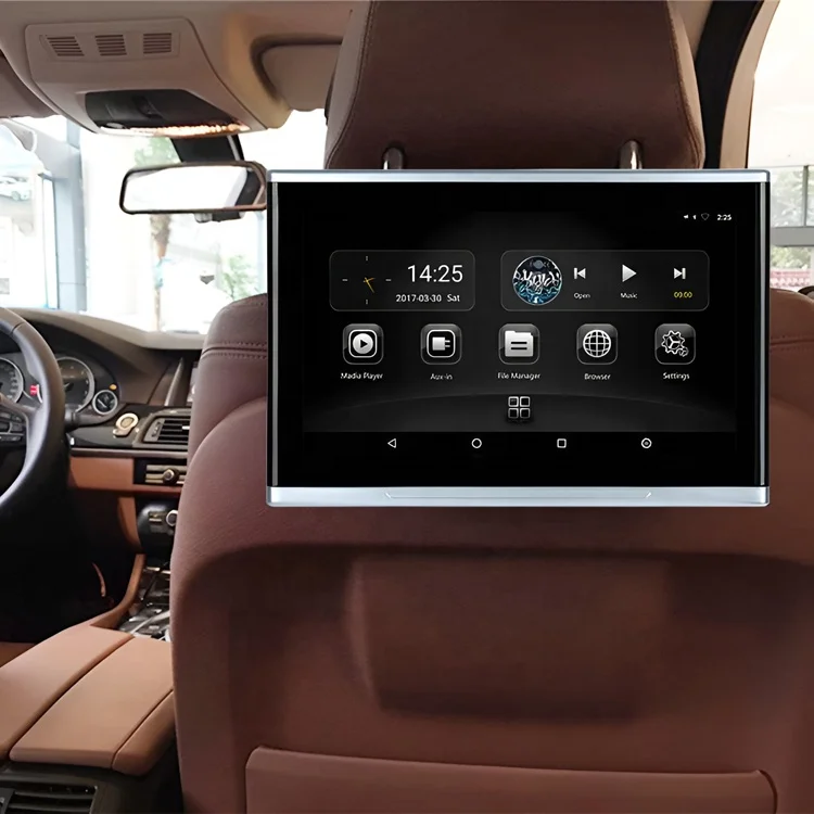 Factory Wholesale Android Touch Screen Video Headrest DVD Player Back Seat Entertainment System Monitor WIFI Mirror Link