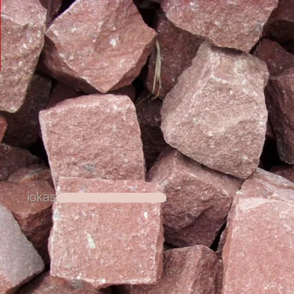 Nature Chinese Porphyry Custom Design Flamed Floor Paving Granite Exterior Wall Cubes Stone For Sale