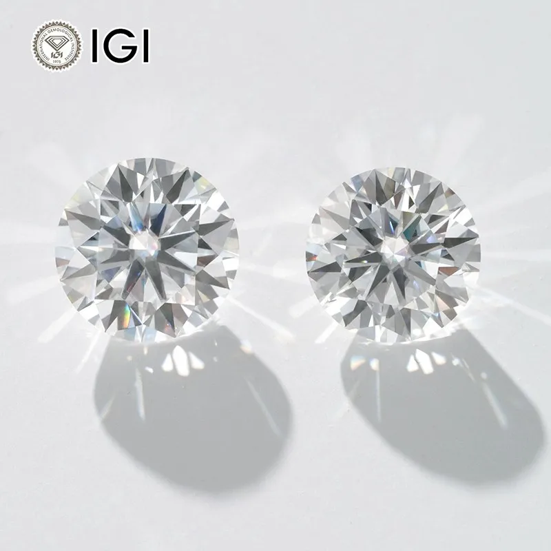 Starsgem лабораторный бриллиант 1ct D VS1 круглая огранка HPHT Выращенный для кольца