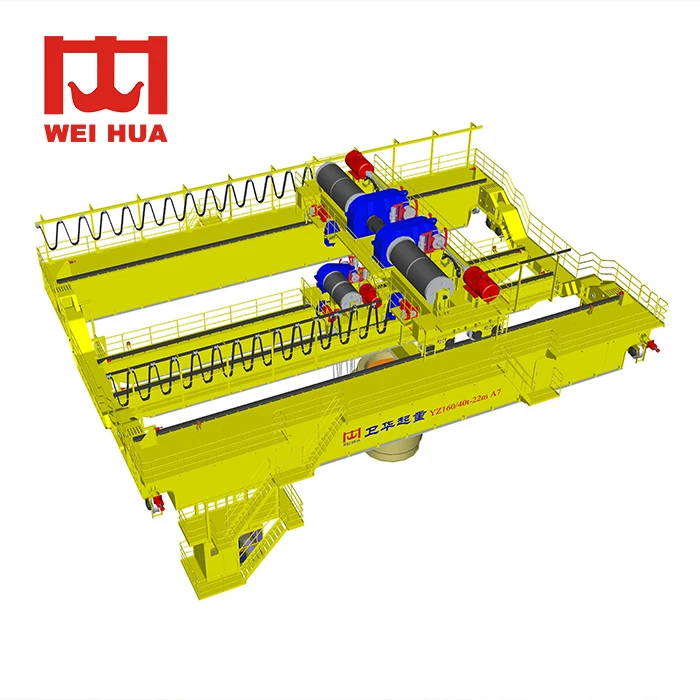 QD Model 50 Ton Hook Double Beam Heavy Duty Electric Overhead Bridge Crane Price