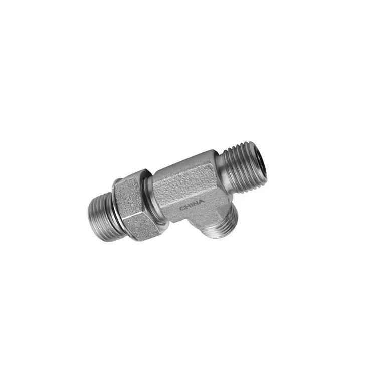 FS6804 Male ORFS ORB Tee Hydraulic Fitting Factory Price 45# Steel Stainless Steel Tee Fitting O-ring Boss Adapter