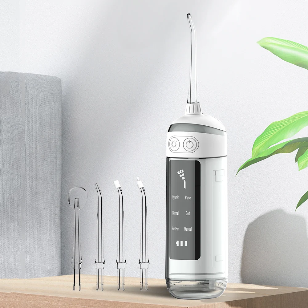Portable electric ipx7 6 modes 180ml oral water pick oral irrigator water flosser