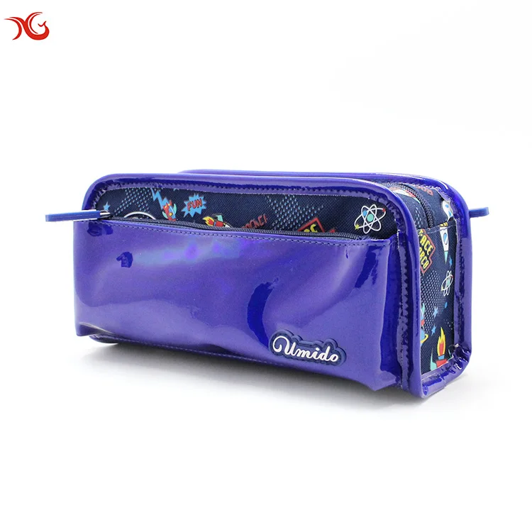 2022 Hot Sale Allover Printing Pattern Double Pocketspencil Case Custom Pvc Pencil Bag Pencil Box Stationery