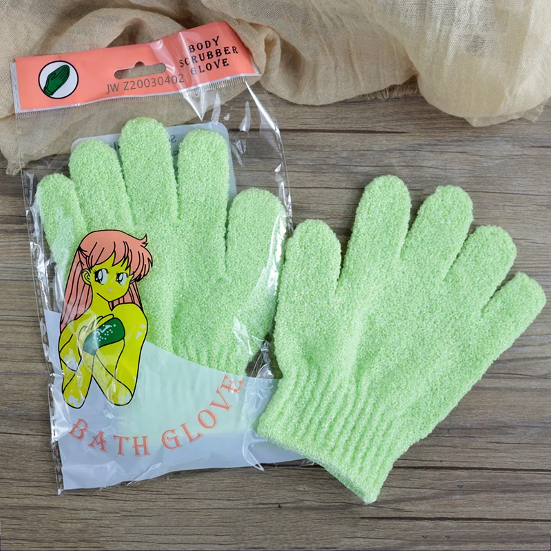 Wholesale Nylon Body Scrubber Shower Glove Spa Massage Dead Skin Cell Remover Deep Clean Soft Exfoliating gloves