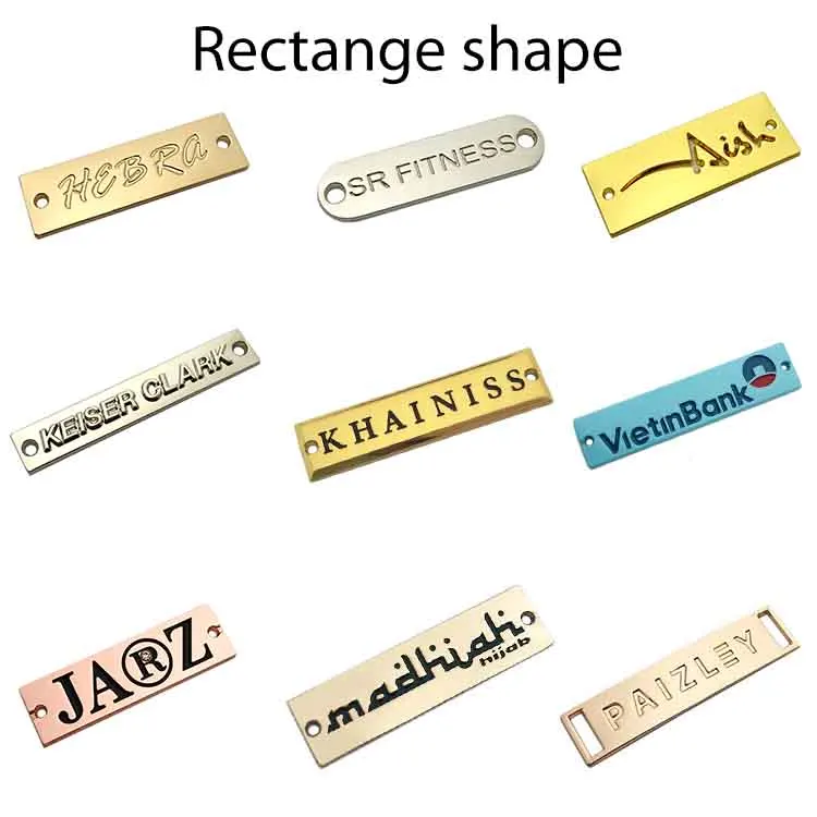 Матовая серебряная этикетка с именем на заказ маленькая металлическая логотипом для одежды/сумочки