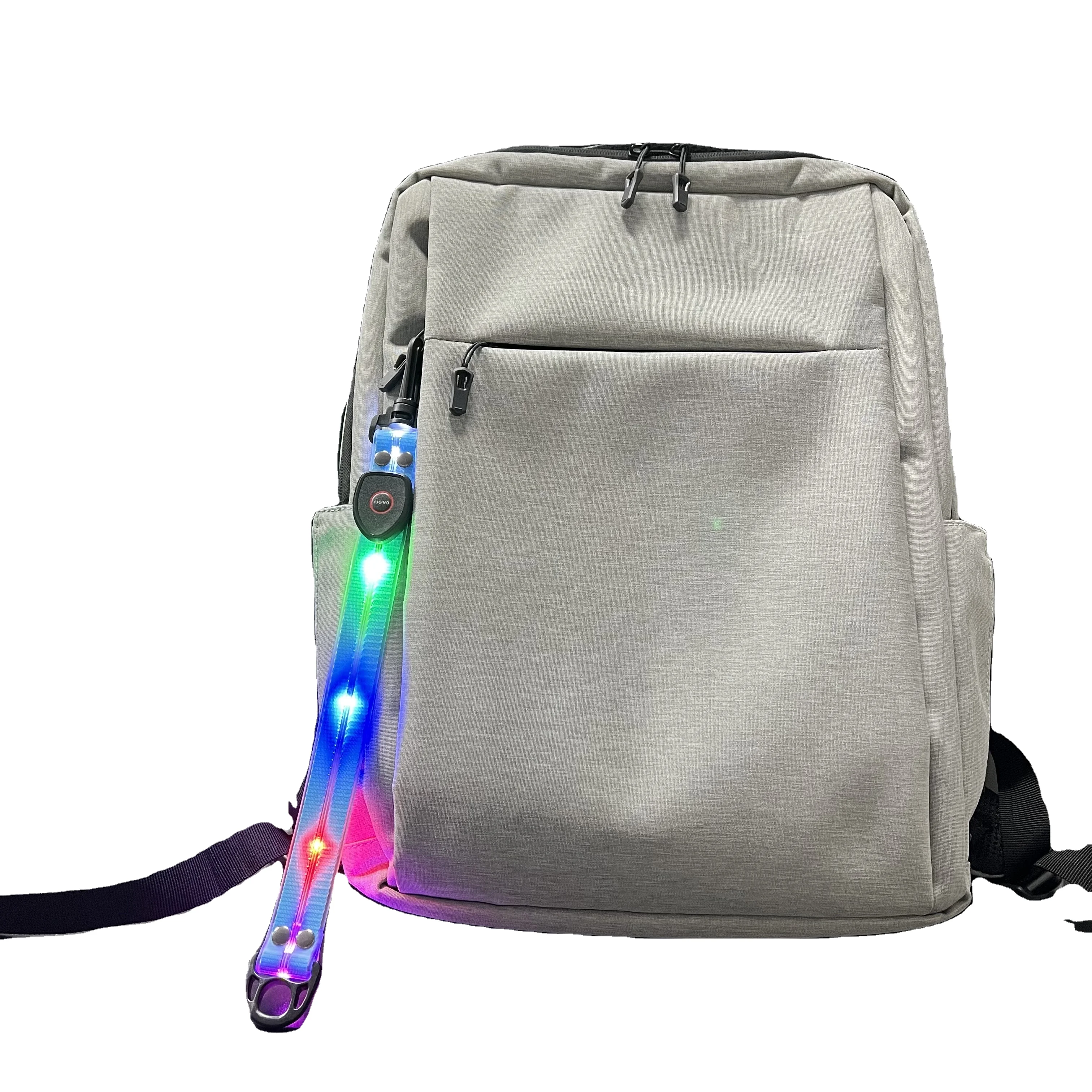 High Visibility Gear Warning Light LED Reflective hanging backpack band for Running Walking