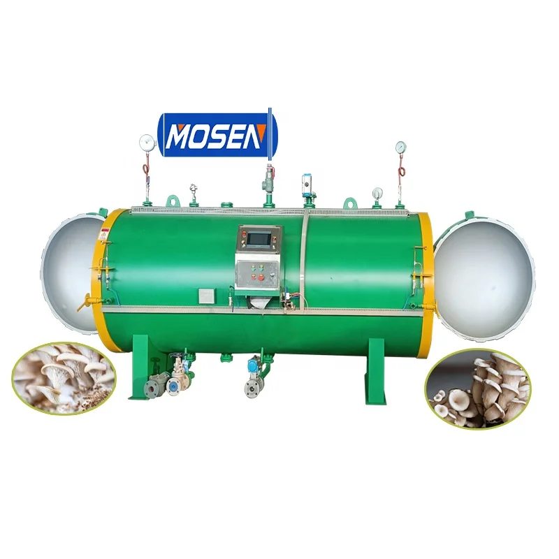 Industrial double door mushroom sterilizer autoclave