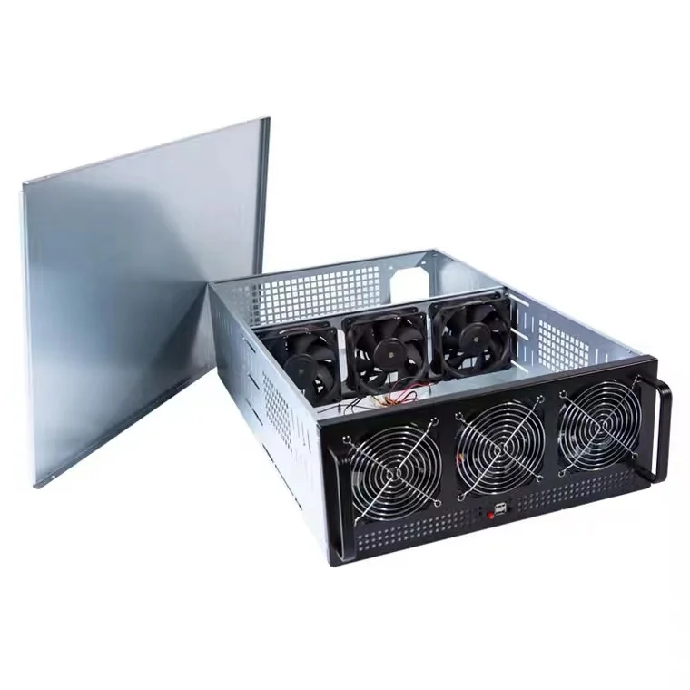  Корпус сервера 8 GPU для майнинга криптовалютами на открытом воздухе графический корпус с рамой ETH эфириум новая мощность компьютера